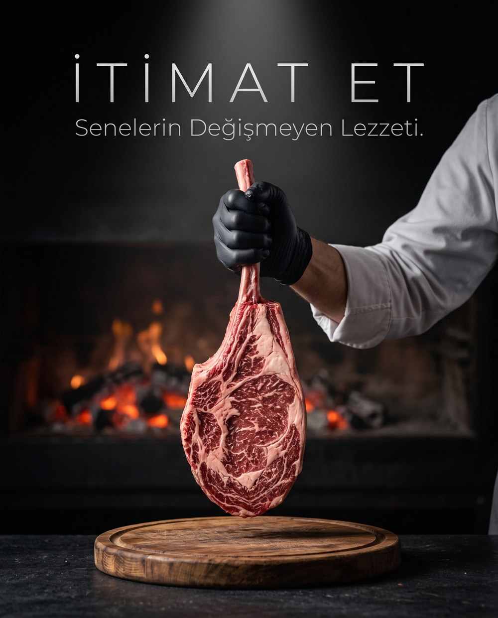 İTİMAT&nbsp;ET — közde ateş önünde tutulan kemikli dana pirzola